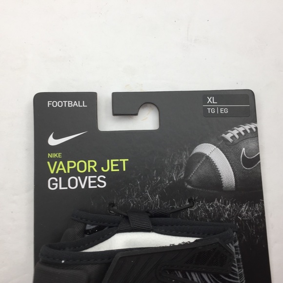 New Nike Vapor Jet 5.0 Football Glove Black Silver - Picture 7 of 7